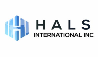 Logo of HAL International featuring a stylized blue hexagonal design.