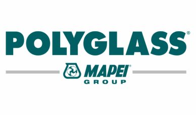 Logo of Polyglass, a Mapei Group company.