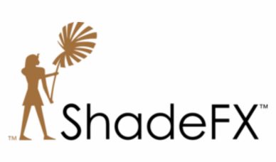 A modern logo with a stylized sun and the word 'ShadeR'.