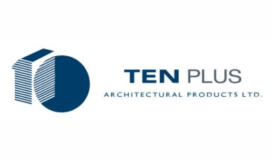 Logo of Ten Plus Architectural Products featuring a blue circle and text.