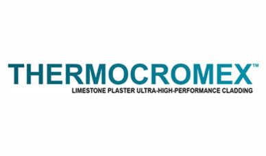 Logo of Thermocrom, a high-performance limestone plaster brand.